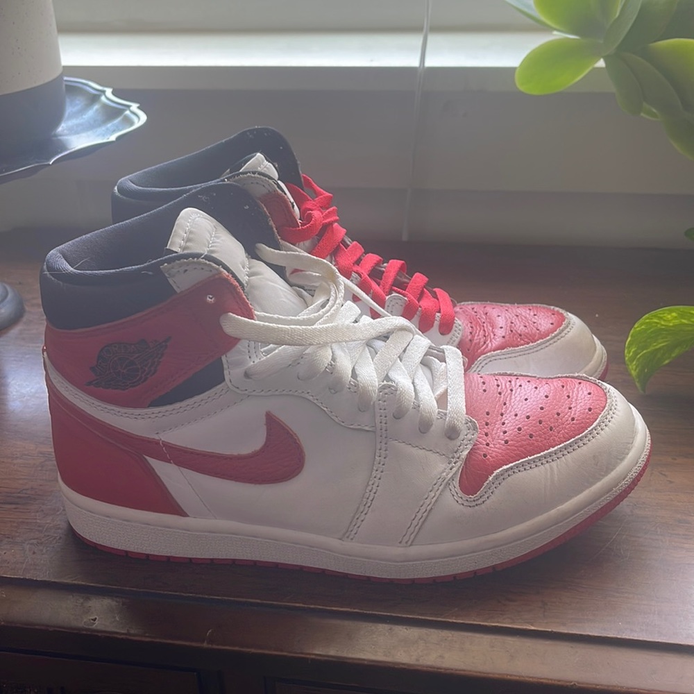 Nike Air Jordan. Used condition. Red, white, Black.  men’s size 7.5